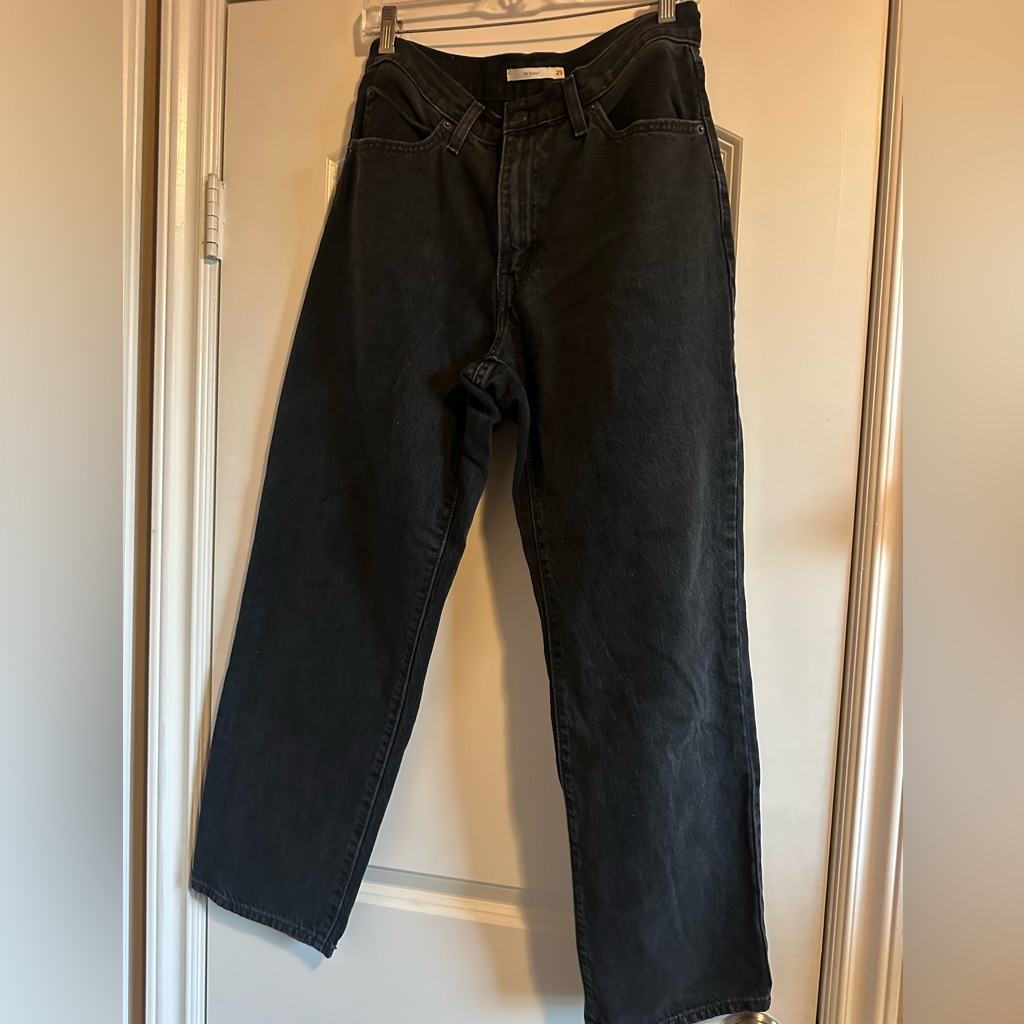 Levis Black Baggy Dad Jean